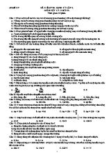 Đề kiểm tra định kỳ lần 2 môn Vật lý Lớp 12 - Mã đề 217